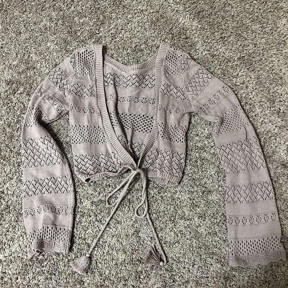 Aerie Women's Gray Knit Sweater